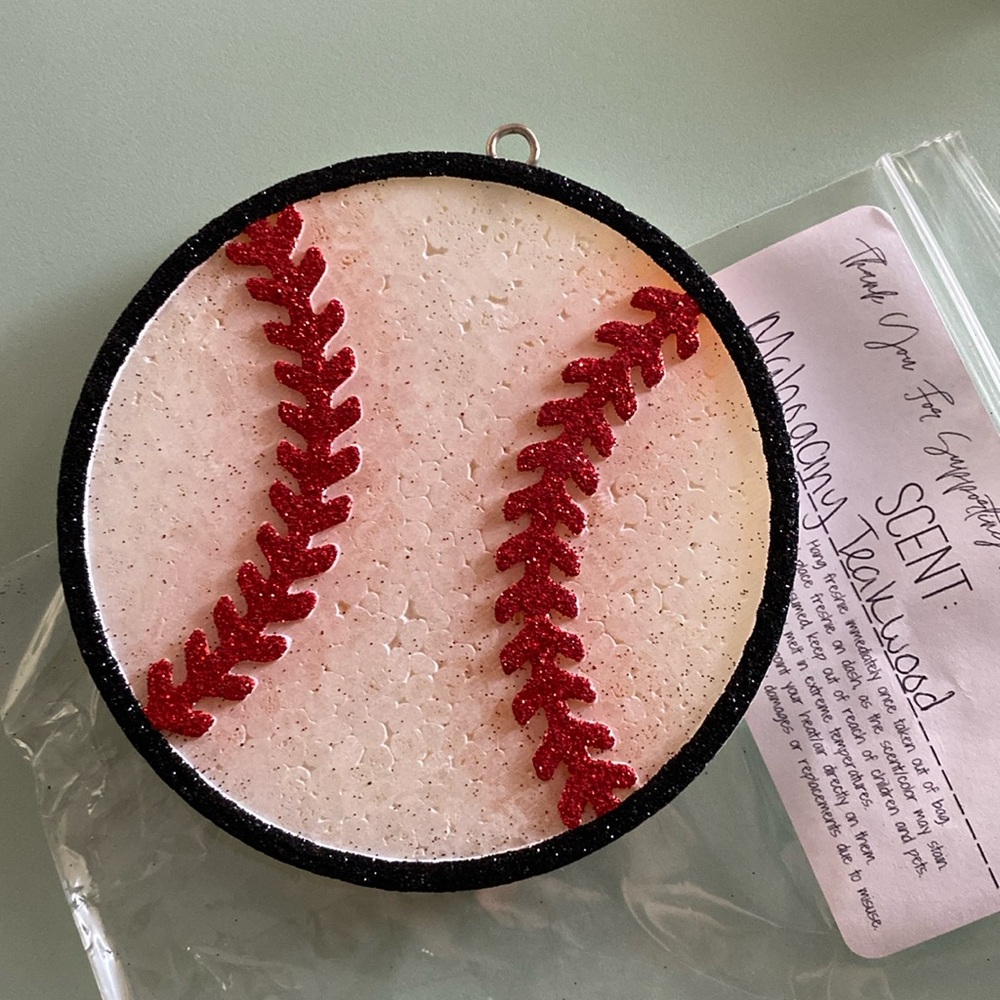 Baseball Freshie - Mahogany Teakwood